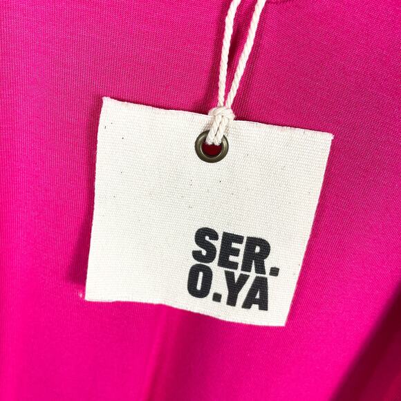 Ser.O.ya Brogan Dress Pink Jersey Crisscross Open Back Sleeveless Maxi Sz‎ S - Picture 10 of 14